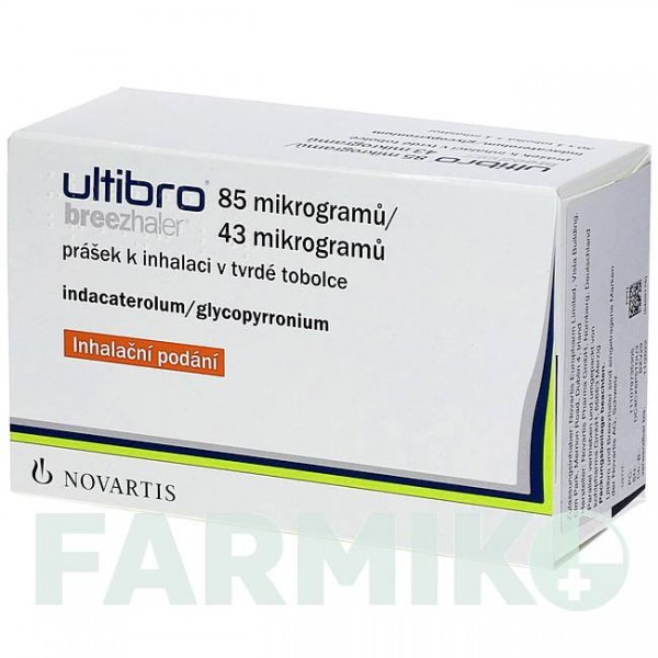 УЛЬТИБРО (ULTIBRO) 85 мкг/43 мкг капсулы 30 шт - Индакатерол, Гликопиррония бромид KOHLPHARMA