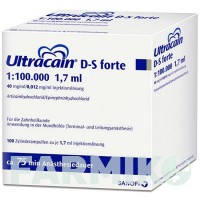УЛЬТРАКАИН (ULTRACAIN) 1:100000 картриджи 100x1,7 мл - Артикаин, Другое SEPTODONT