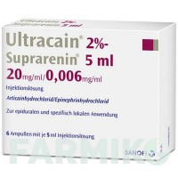 УЛЬТРАКАИН (ULTRACAIN) 2% 5 мл раствор 6x5 мл - Артикаин, Другое SEPTODONT