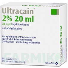 УЛЬТРАКАИН (ULTRACAIN) 2% ампулы 5x20 мл - Артикаин SEPTODONT