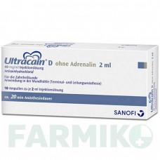 УЛЬТРАКАИН (ULTRACAIN) ампулы 10x2 мл - Артикаин SEPTODONT