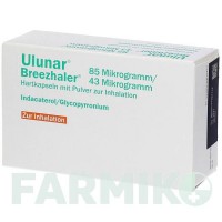 УЛУНАР (ULUNAR) 85 мкг/43 мкг капсули 10 шт - Індакатерол, Глікопіронію бромід NOVARTIS
