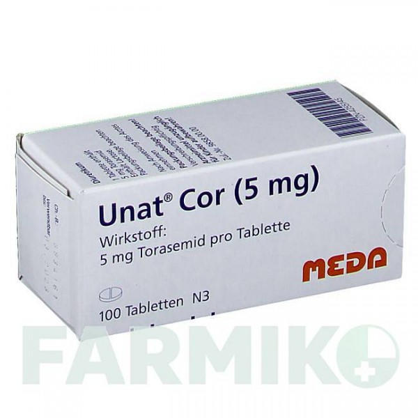 ЮНАТ КОР (UNAT COR) таблетки 100 шт - Торасемид MEDA PHARMA