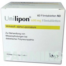 УНИЛИПОН (UNILIPON) 600 мг таблетки 60 шт - Тиоктовая кислота KOHLER PHARMA