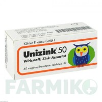 УНИЦИНК (UNIZINK) 50 таблетки 50 шт - Цинк гидроген аспартат KOHLER PHARMA