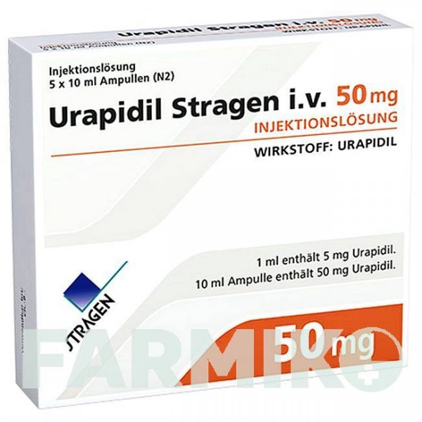 УРАПИДИЛ (URAPIDIL) 50 мг ампулы 5 шт - Урапидил STRAGEN