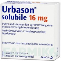 УРБАЗОН (URBASON) 16 мг порошок 3 шт - Метилпреднізолон SANOFI