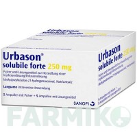 УРБАЗОН (URBASON) 250 мг порошок 5 шт - Метилпреднизолон SANOFI