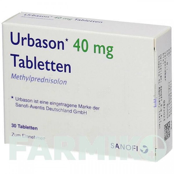 УРБАЗОН (URBASON) 40 мг таблетки 30 шт - Метилпреднизолон KOHLPHARMA