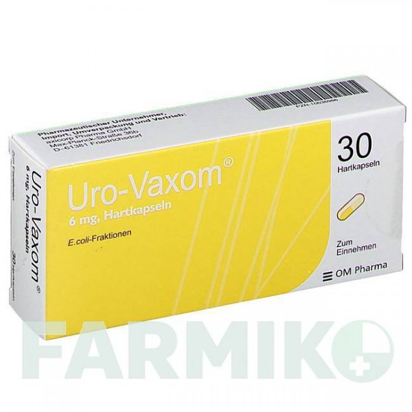 УРО ВАКСОМ (URO VAXOM) 6 мг капсулы 30 шт - Escherichia coli AXICORP PHARMA