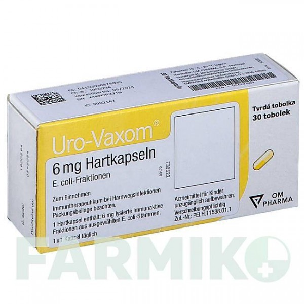 УРО ВАКСОМ (URO VAXOM) 6 мг капсулы 30 шт - Escherichia coli EMRA-MED