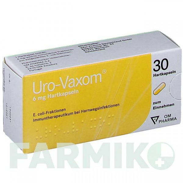 УРО ВАКСОМ (URO VAXOM) 6 мг капсулы 30 шт - Escherichia coli OM PHARMA