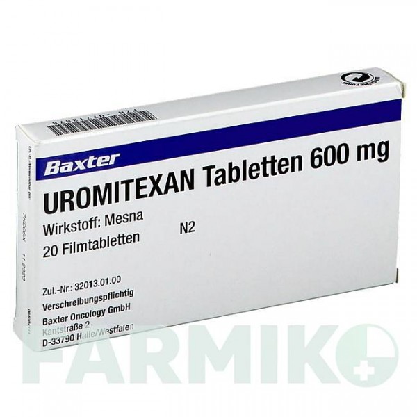 УРОМИТЕКСАН (UROMITEXAN) 600 мг таблетки 20 шт - Месна BAXTER