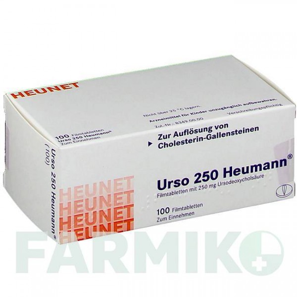 УРСО (URSO) 250 таблетки 100 шт - Урсодезоксихолева кислота HEUNET PHARMA