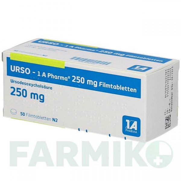 УРСО (URSO) 250 мг таблетки 50 шт - Урсодезоксихолева кислота 1 A PHARMA