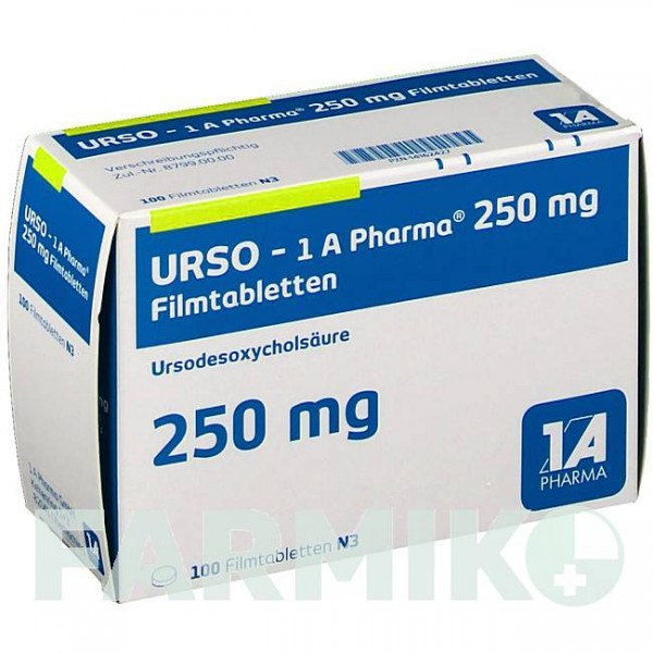 УРСО (URSO) 250 мг таблетки 100 шт - Урсодезоксихолевая кислота 1 A PHARMA