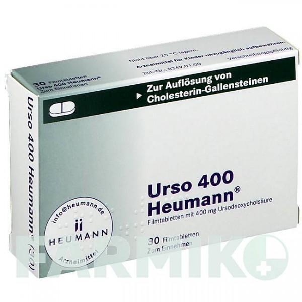 УРСО (URSO) 400 таблетки 30 шт - Урсодезоксихолевая кислота HEUMANN PHARMA