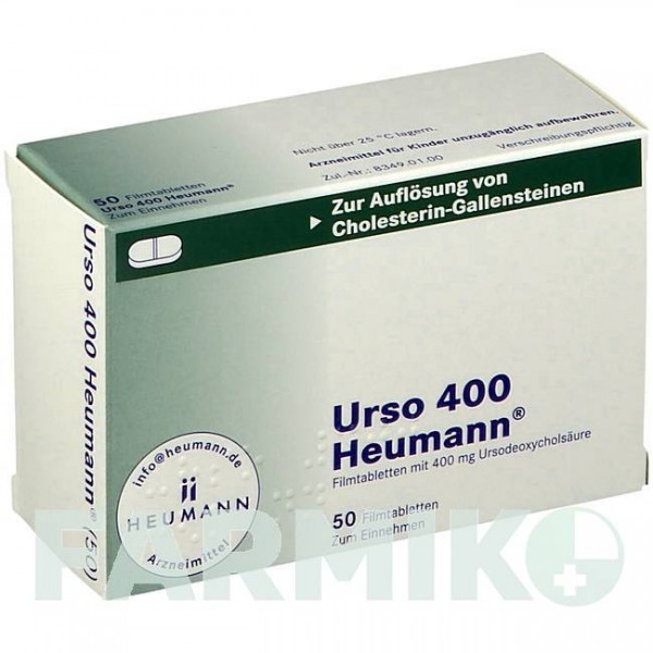 УРСО (URSO) 400 таблетки 50 шт - Урсодезоксихолевая кислота HEUMANN PHARMA