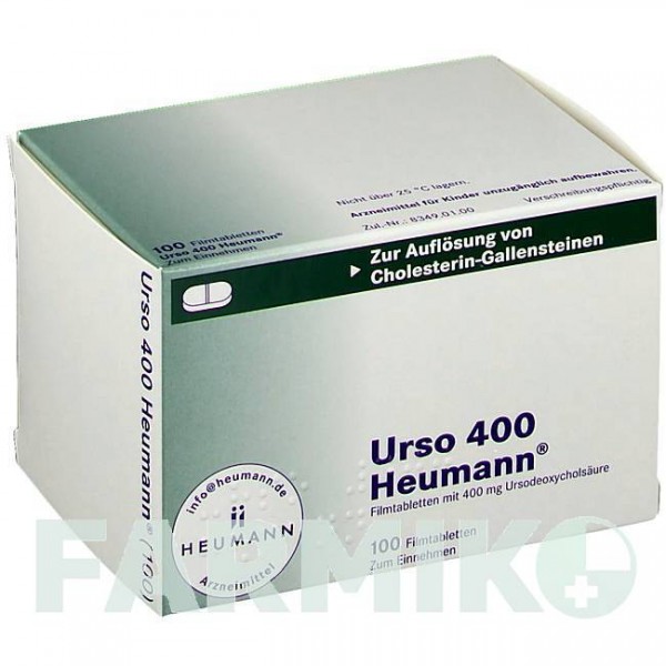 УРСО (URSO) 400 таблетки 100 шт - Урсодезоксихолевая кислота HEUMANN PHARMA