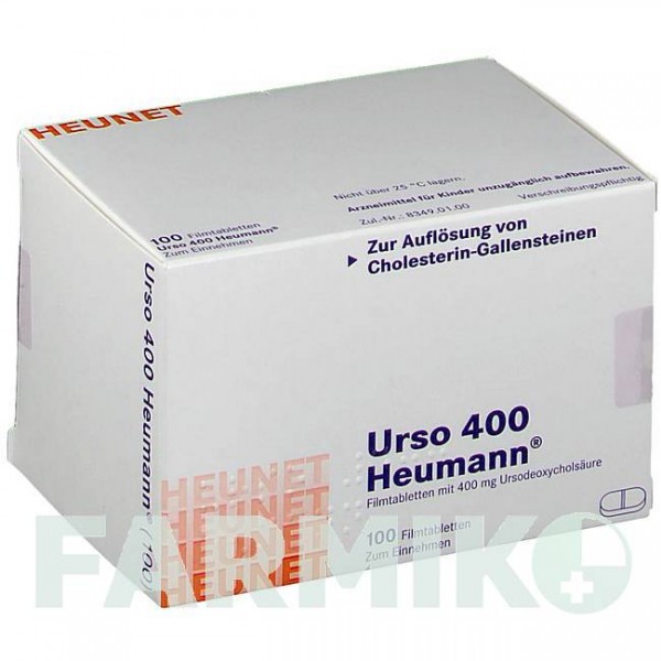 УРСО (URSO) 400 таблетки 100 шт - Урсодезоксихолева кислота HEUNET PHARMA