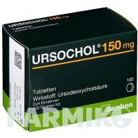 УРСОХОЛ (URSOCHOL) 150 мг таблетки 100 шт - Урсодезоксихолева кислота ZAMBON