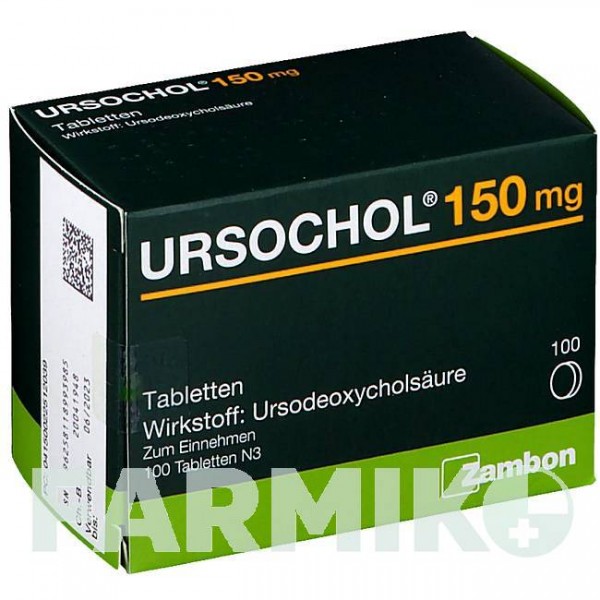 УРСОХОЛ (URSOCHOL) 150 мг таблетки 100 шт - Урсодезоксихолева кислота ZAMBON