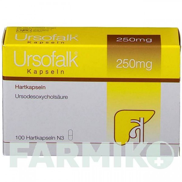 УРСОФАЛЬК (URSOFALK) 250 мг капсули 100 шт - Урсодезоксихолева кислота DR.FALK PHARMA