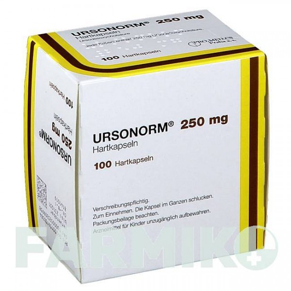 УРСОНОРМ (URSONORM) 250 мг капсулы 100 шт - Урсодезоксихолевая кислота PRO.MED.CS PRAHA