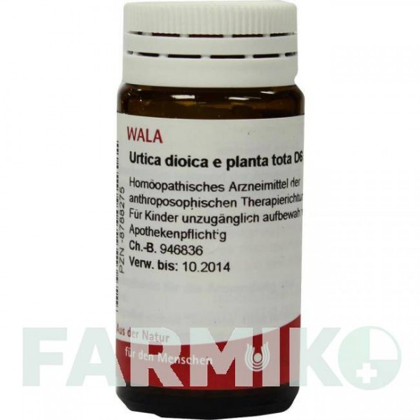 УРТИКА ДИОИКА (URTICA DIOICA) D 6 глобули 20 г - Гомеопатия WALA HEILMITTEL