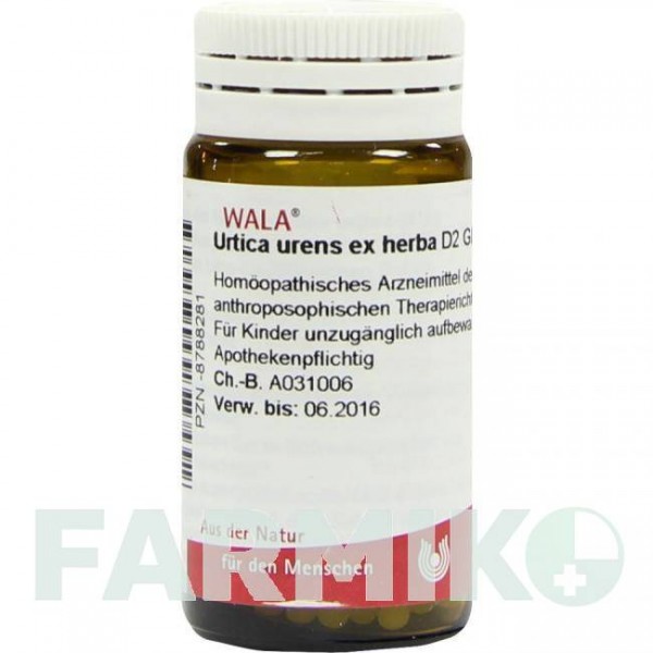 УРТИКА УРЕНС (URTICA URENS) D 2 глобули 20 г - Гомеопатия WALA HEILMITTEL