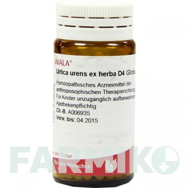 УРТИКА УРЕНС (URTICA URENS) D 4 глобули 20 г - Гомеопатия WALA HEILMITTEL