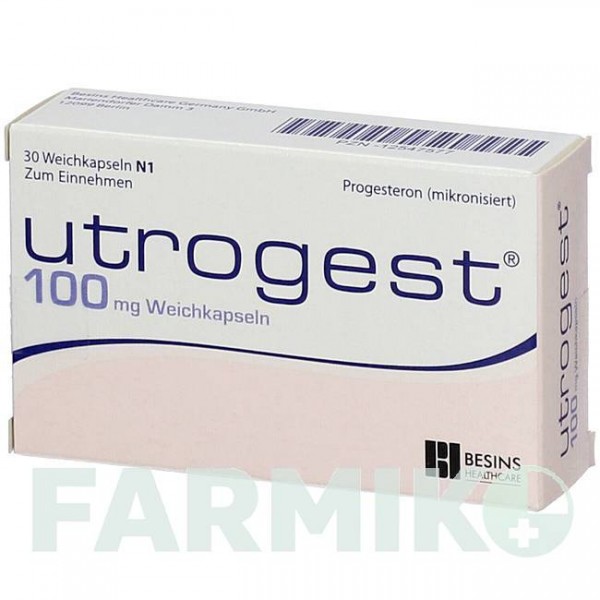УТРОГЕСТ (UTROGEST) 100 мг капсулы 30 шт - Прогестерон BESINS HEALTHCARE