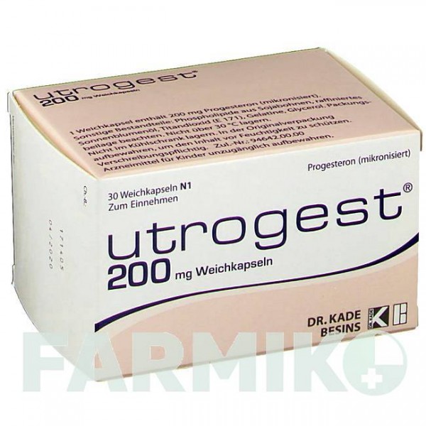 УТРОГЕСТ (UTROGEST) 200 мг капсулы 30 шт - Прогестерон BESINS HEALTHCARE