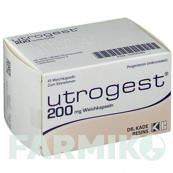 УТРОГЕСТ (UTROGEST) 200 мг капсулы 45 шт - Прогестерон BESINS HEALTHCARE