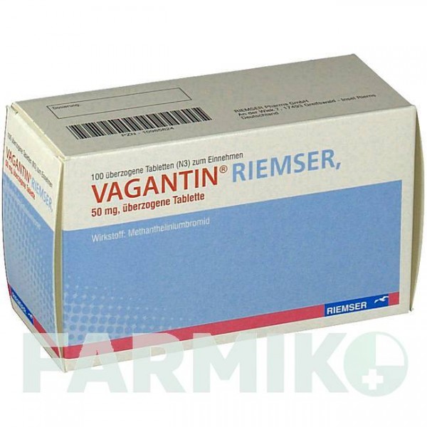 ВАГАНТИН РИМСЕР (VAGANTIN RIEMSER) 50 мг таблетки 100 шт - Метантеліній ESTEVE PHARMACEUTICALS