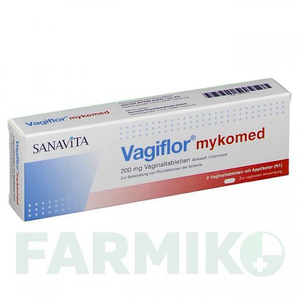 ВАГІФЛОР (VAGIFLOR) 200 мг таблетки 3 шт - Клотримазол SANAVITA PHARMACEUTICALS