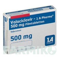 ВАЛАЦИКЛОВІР (VALACICLOVIR) 500 мг таблетки 10 шт - Валацикловір 1 A PHARMA