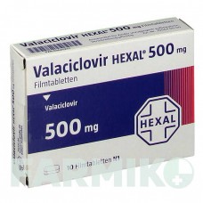 ВАЛАЦИКЛОВІР (VALACICLOVIR) 500 мг таблетки 10 шт - Валацикловір HEXAL