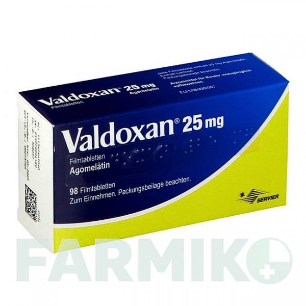 ВАЛЬДОКСАН (VALDOXAN) 25 мг таблетки 98 шт - Агомелатин ACA MULLER-ADAG PHARMA