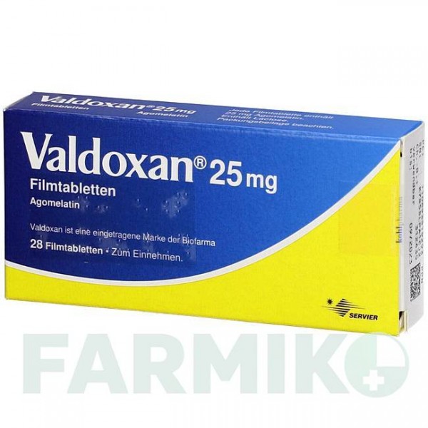 ВАЛЬДОКСАН (VALDOXAN) 25 мг таблетки 28 шт - Агомелатин KOHLPHARMA