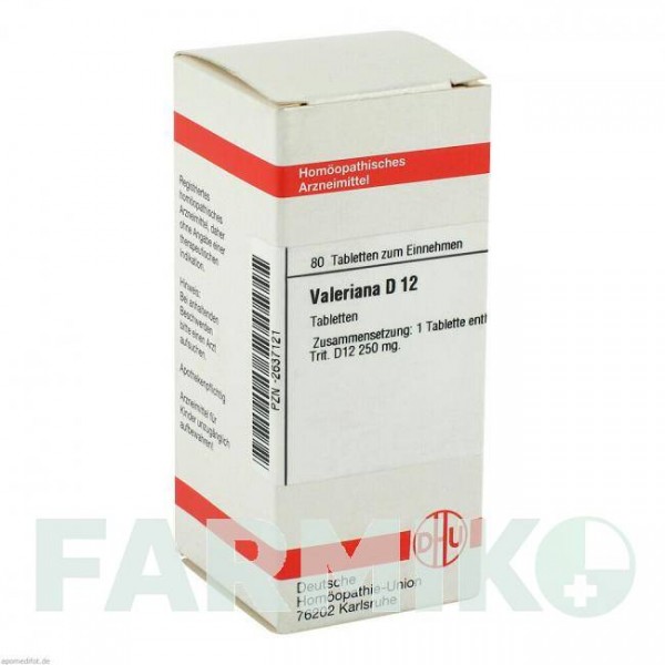 ВАЛЕРІАНА (VALERIANA) D 12 таблетки 80 шт - Гомеопатія DHU