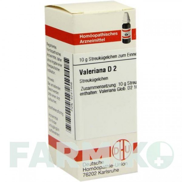 ВАЛЕРИАНА (VALERIANA) D 2 глобули 10 г - Гомеопатия DHU