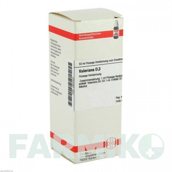 ВАЛЕРИАНА (VALERIANA) D 3 раствор 50 мл - Гомеопатия DHU