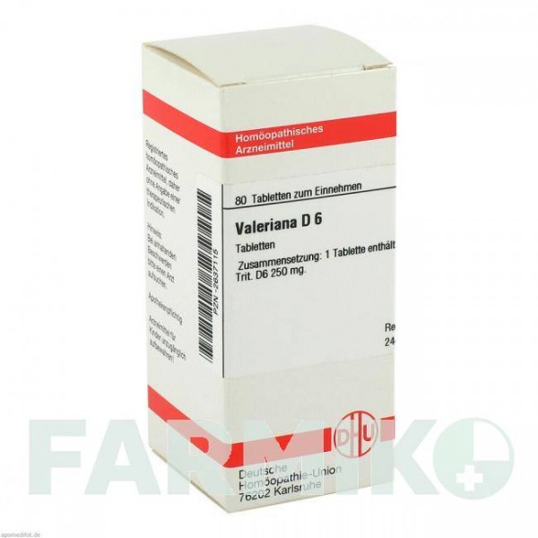 ВАЛЕРІАНА (VALERIANA) D 6 таблетки 80 шт - Гомеопатія DHU