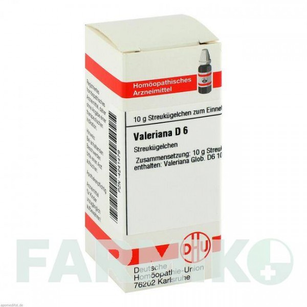 ВАЛЕРИАНА (VALERIANA) D 6 глобули 10 г - Гомеопатия DHU