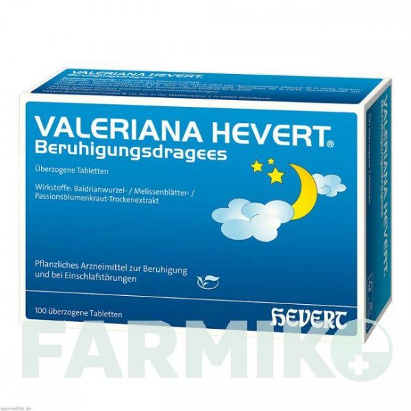 ВАЛЕРИАНА (VALERIANA) таблетки 100 шт - Активные вещества HEVERT