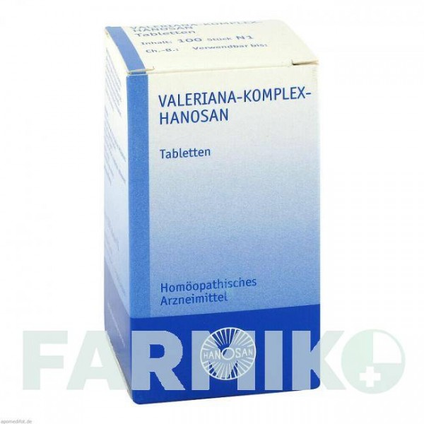 ВАЛЕРИАНА КОМПЛЕКС (VALERIANA KOMPLEX) таблетки 100 шт - Гомеопатия HANOSAN