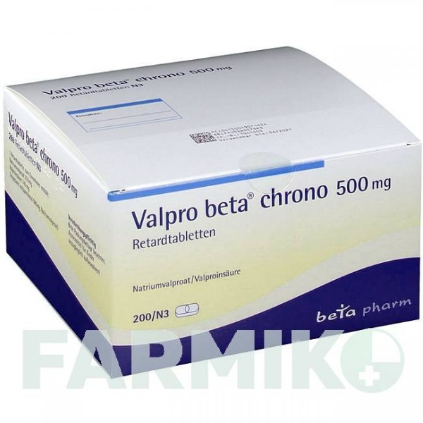 ВАЛЬПРО (VALPRO) 500 мг таблетки 100 шт - Вальпроевая кислота BETAPHARM