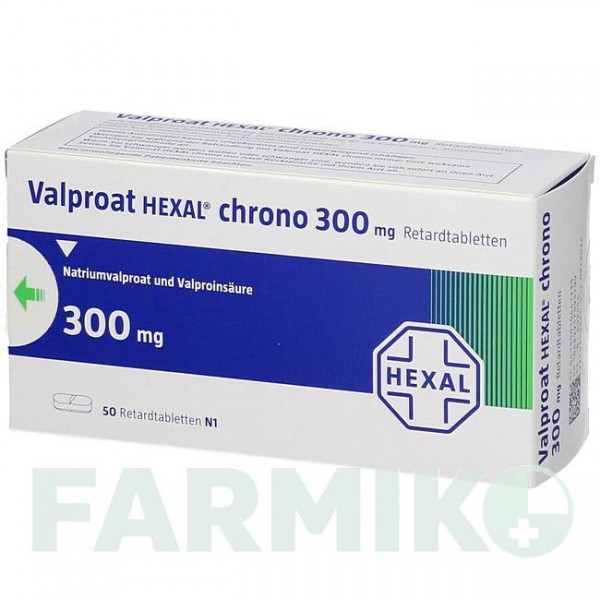 ВАЛЬПРОАТ (VALPROAT) 300 мг таблетки 50 шт - Вальпроевая кислота HEXAL