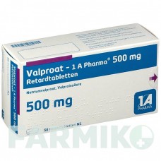 ВАЛЬПРОАТ (VALPROAT) 500 мг таблетки 50 шт - Вальпроєва кислота 1 A PHARMA
